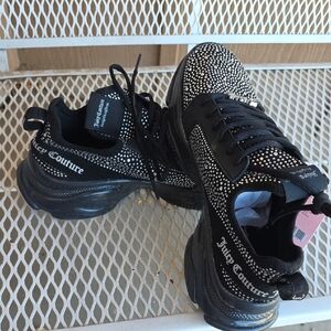 NEW W/T Juicy Couture Black and White Studded Sneakers Women's Size 10